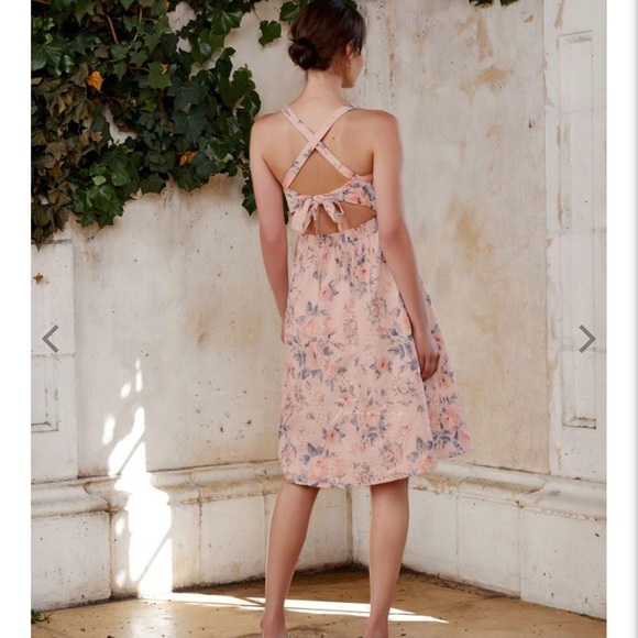 OPHELIA MIDI DRESS- adjustable tie-up back with cut-out detail - Picture 2 of 2